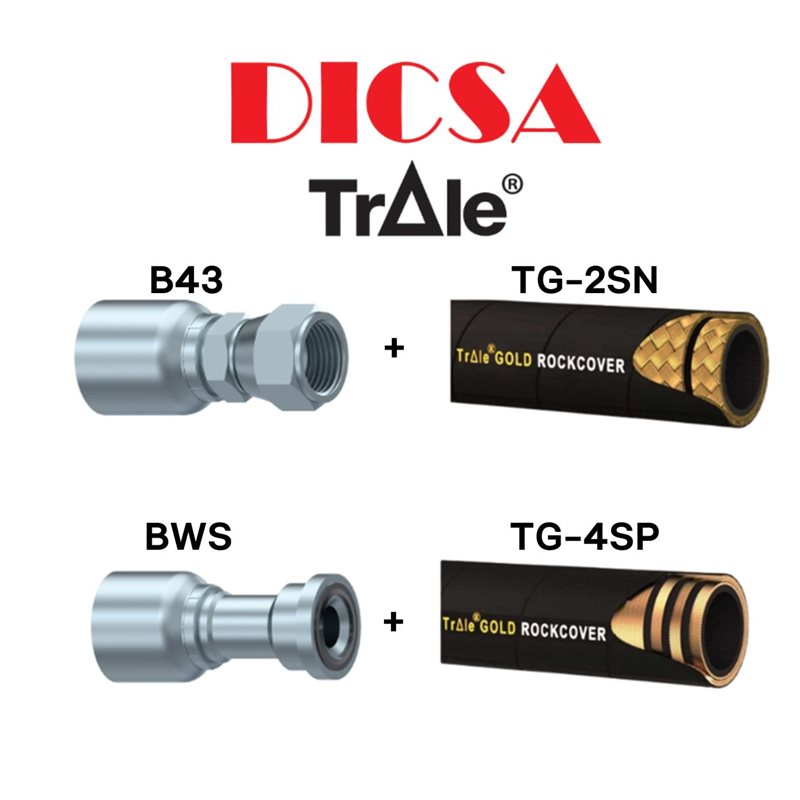 4- Boyaux & Raccords Hydrauliques 1 morceau Dicsa