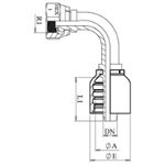 RACCORD 90° UNE PIÈCE FEM BSPP CÔNE 60° 5 / 8" X 1 / 2"