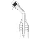 RACCORD 45° UNE PIÈCE FEM JIC 3 / 4" X 5 / 8"