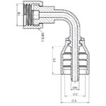 RACCORD 90° UNE PIÈCE FEM ORFS 3 / 4" X 1 / 2"