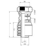 RACCORD UNE PIÈCE FEM JIC DOUBLE HEX 3 / 8" X 3 / 8"