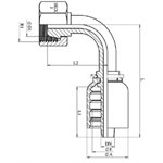 RACCORD 90° UNE PIÈCE FEM MÉTRIQUE 28L X 1"