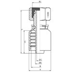RACCORD UNE PIÈCE FEM MÉTRIQUE 12S X 5 / 16"