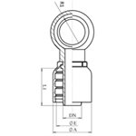 RACCORD UNE PIÈCE BANJO MÉTRIQUE M16 X 1.5 X 5 / 16"
