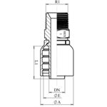 RACCORD UNE PIÈCE MÂLE BSPT 3 / 8" X 5 / 16"