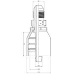 RACCORD UNE PIÈCE MÂLE JIC 3 / 8" X 1 / 4"