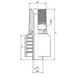 RACCORD UNE PIÈCE MÂLE NPT 3 / 4" X 3 / 4"