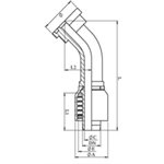 RACCORD 45° UNE PIÈCE CODE 61 1-1 / 4" X 1"