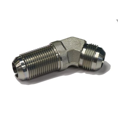 ADAPT. 45° MALE JIC BULKHEAD 1 / 4" X MALE JIC 1 / 4"