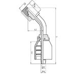 RACCORD 45° UNE PIÈCE FEM MÉTRIQUE 35L X 1-1 / 4"
