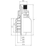 RACCORD UNE PIÈCE MÂLE BSPP CÔNE 60° 1-1 / 2" X 1-1 / 2"