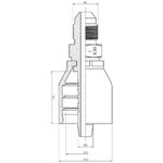 RACCORD UNE PIÈCE MÂLE JIC 1-1 / 2" X 1-1 / 2"