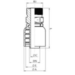 RACCORD UNE PIÈCE MÂLE ORFS 1" X 1"