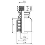 RACCORD UNE PIÈCE FEM BSPP FACE PLATE 1-1 / 2" X 1-1 / 2"