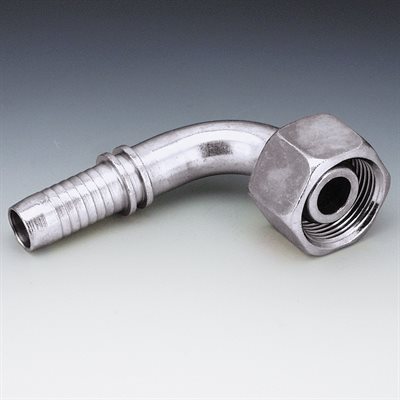 SWAGE FITTING 90° FEM METRIC 12L X 1 / 2"